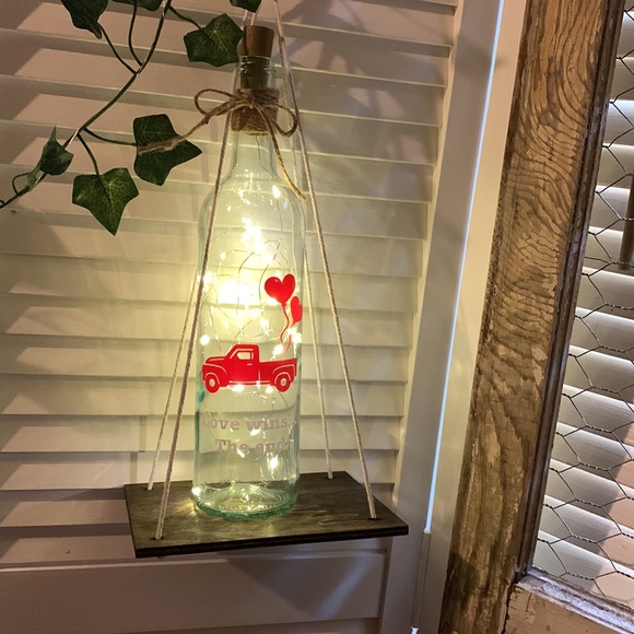 ‘Love Wins The End…’ Wine Bottle Lantern - Picture 6 of 9